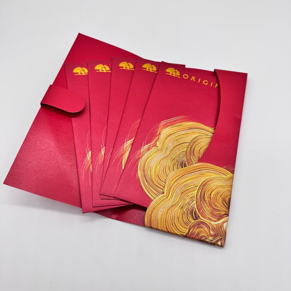 ORIGINS Red & Gold Envelopes 5pc